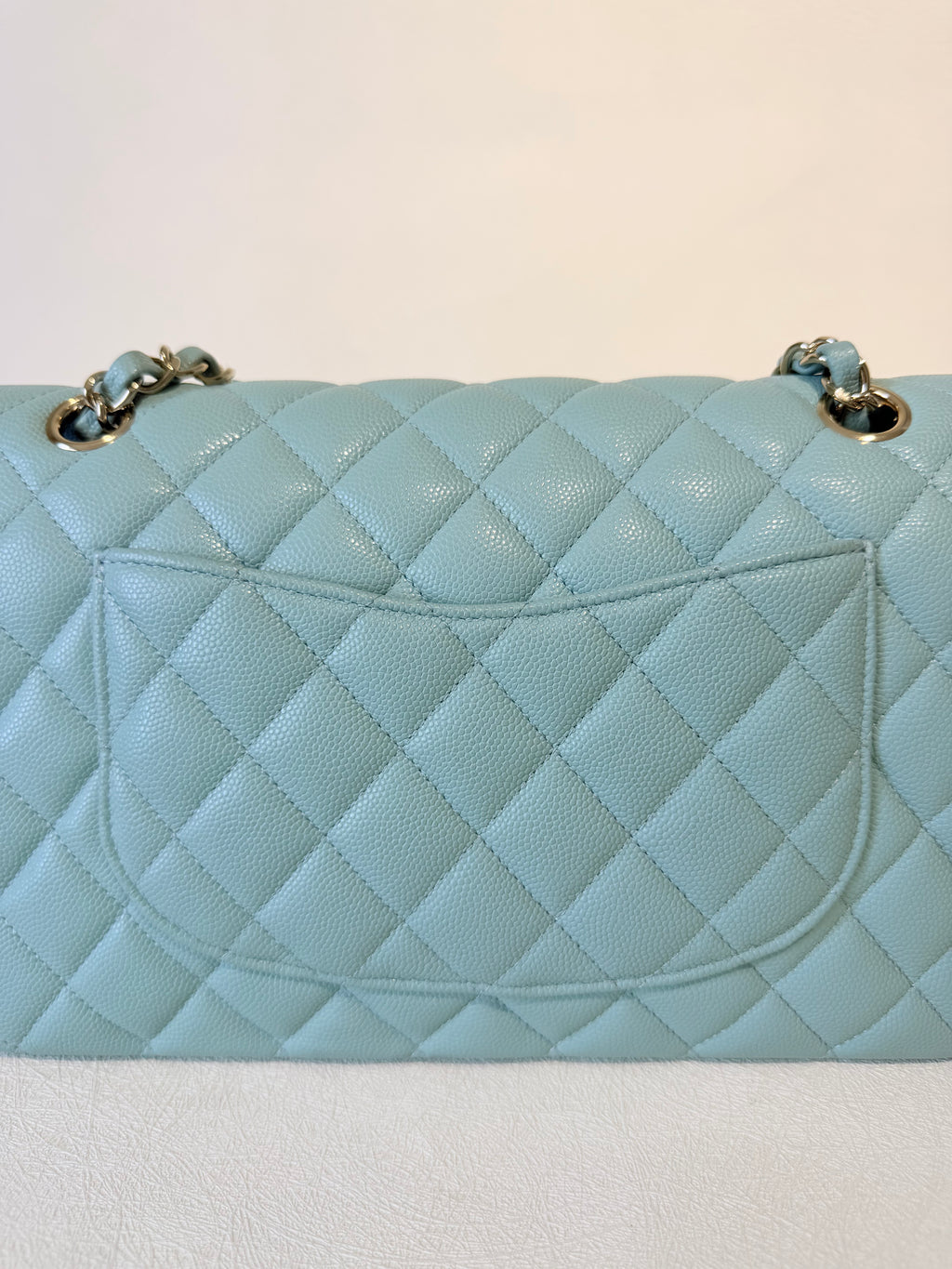 Chanel Medium Classic Double Flap in Tiffany Caviar Gold Hardware