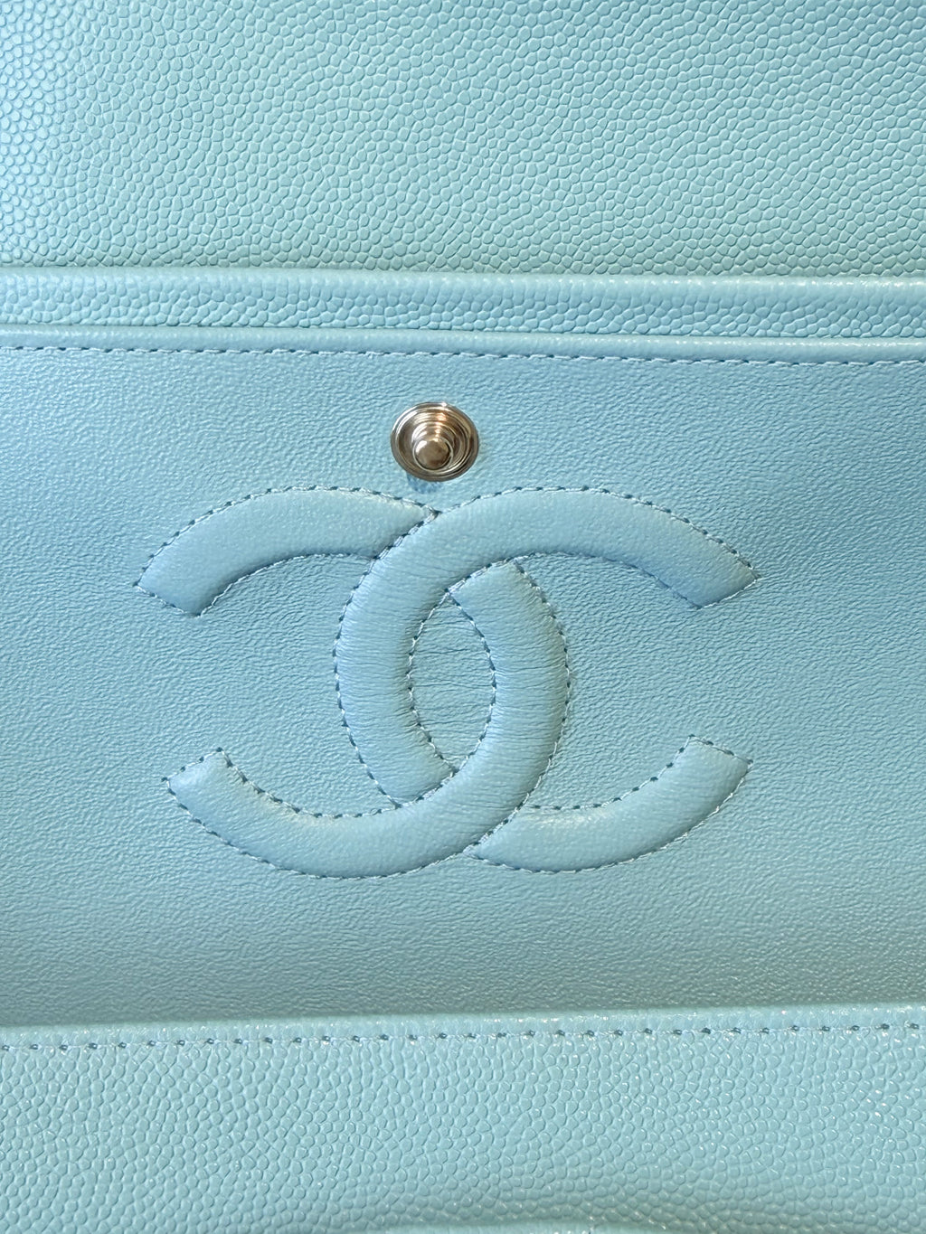 Chanel Medium Classic Double Flap in Tiffany Caviar Gold Hardware