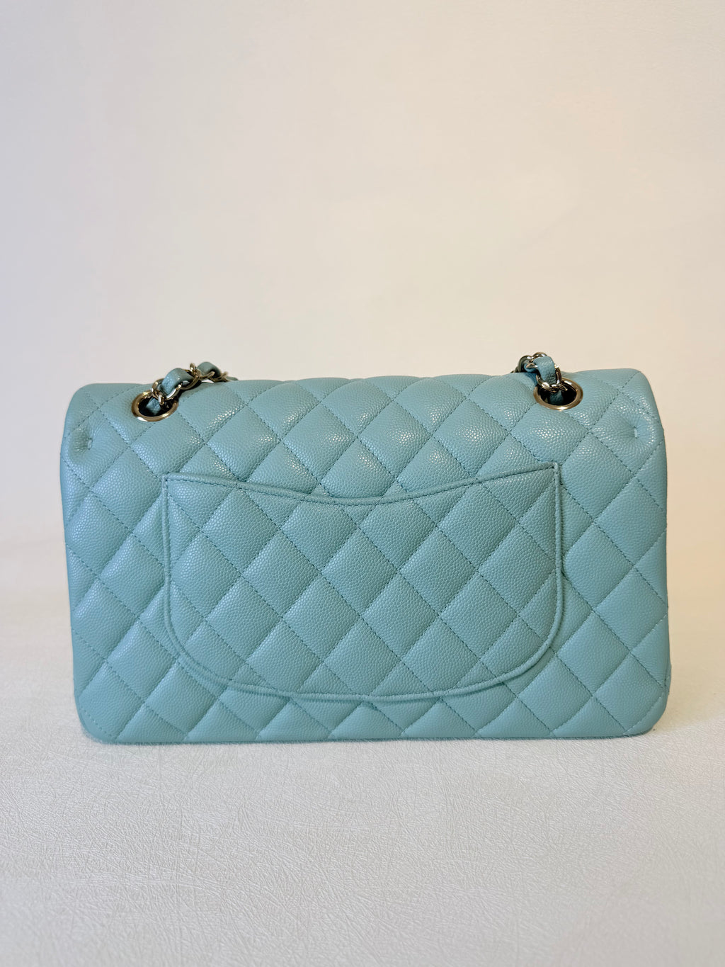 Chanel Medium Classic Double Flap in Tiffany Caviar Gold Hardware