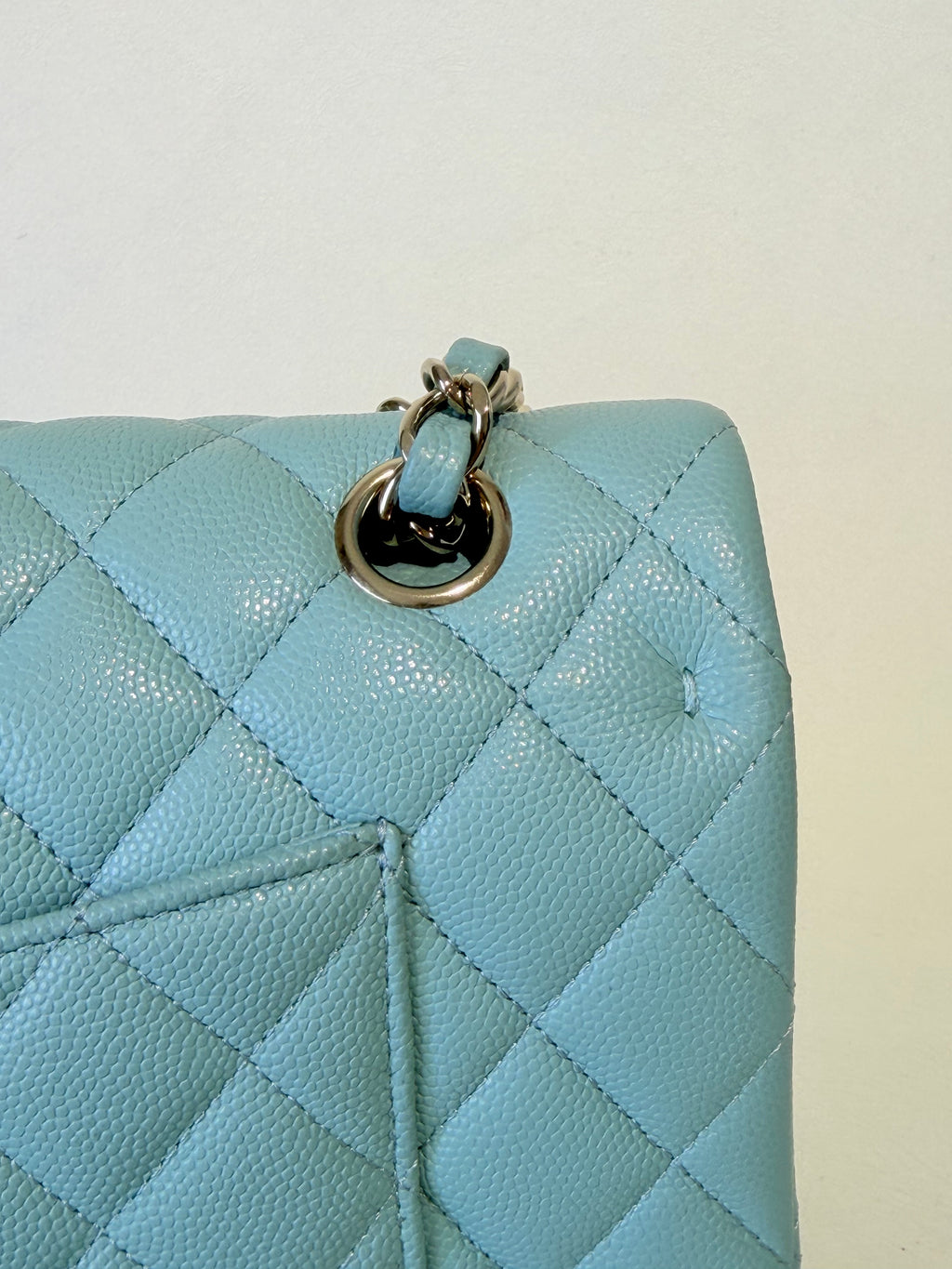 Chanel Medium Classic Double Flap in Tiffany Caviar Gold Hardware