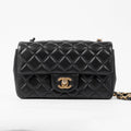 Chanel Classic Mini Rectangular Flap in Black Lambskin GHW (Series 27)