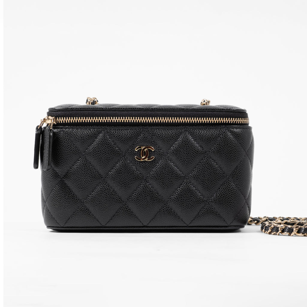 Chanel Long Vanity Black Caviar Gold Hardware (Series 32)