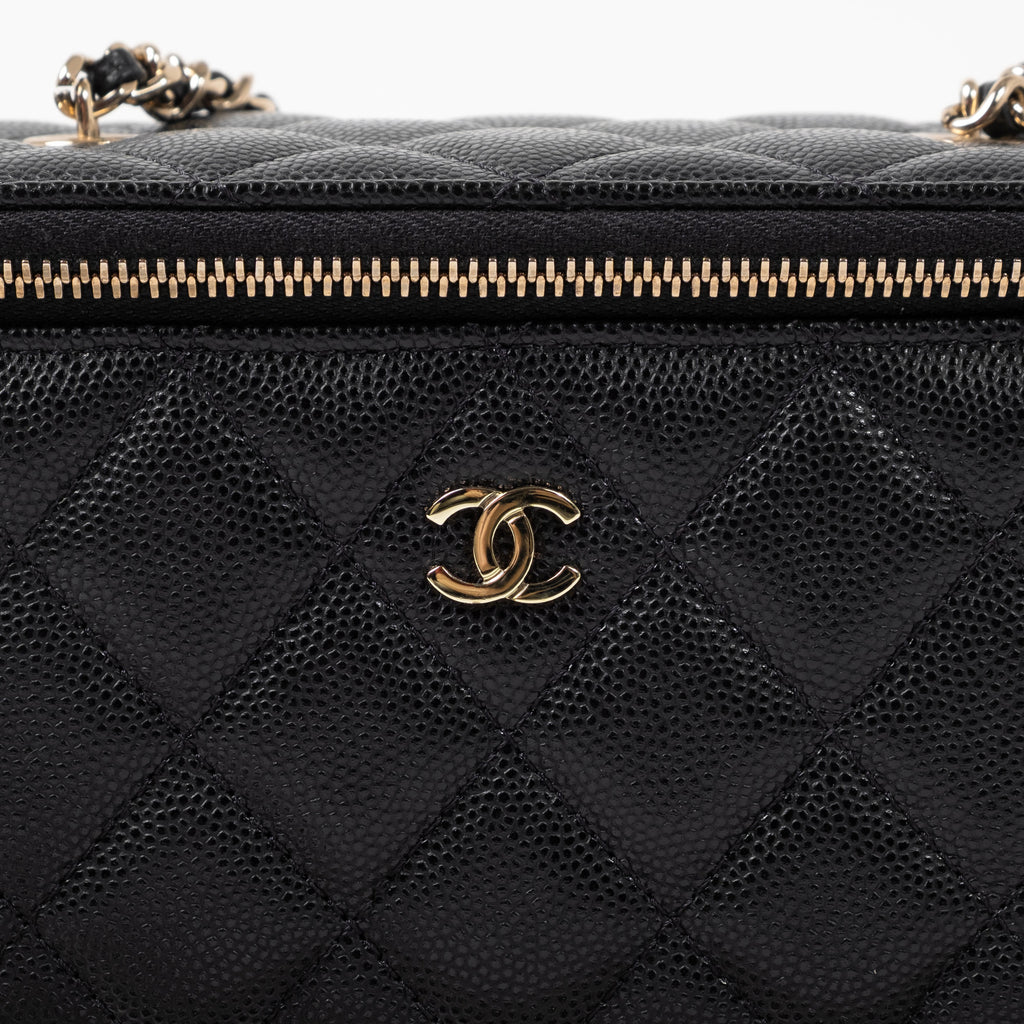 Chanel Long Vanity Black Caviar Gold Hardware (Series 32)