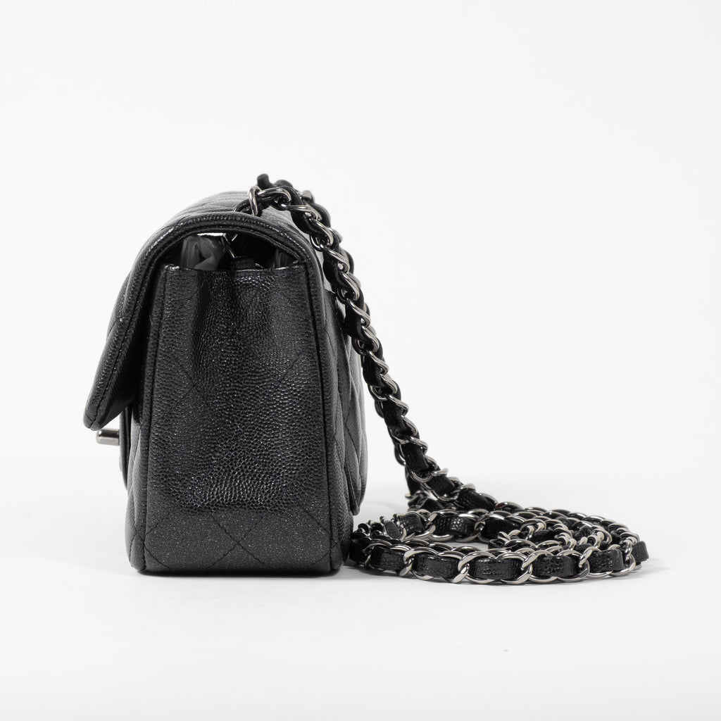 Chanel Classic Mini Rectangular Flap Bag in Black Caviar