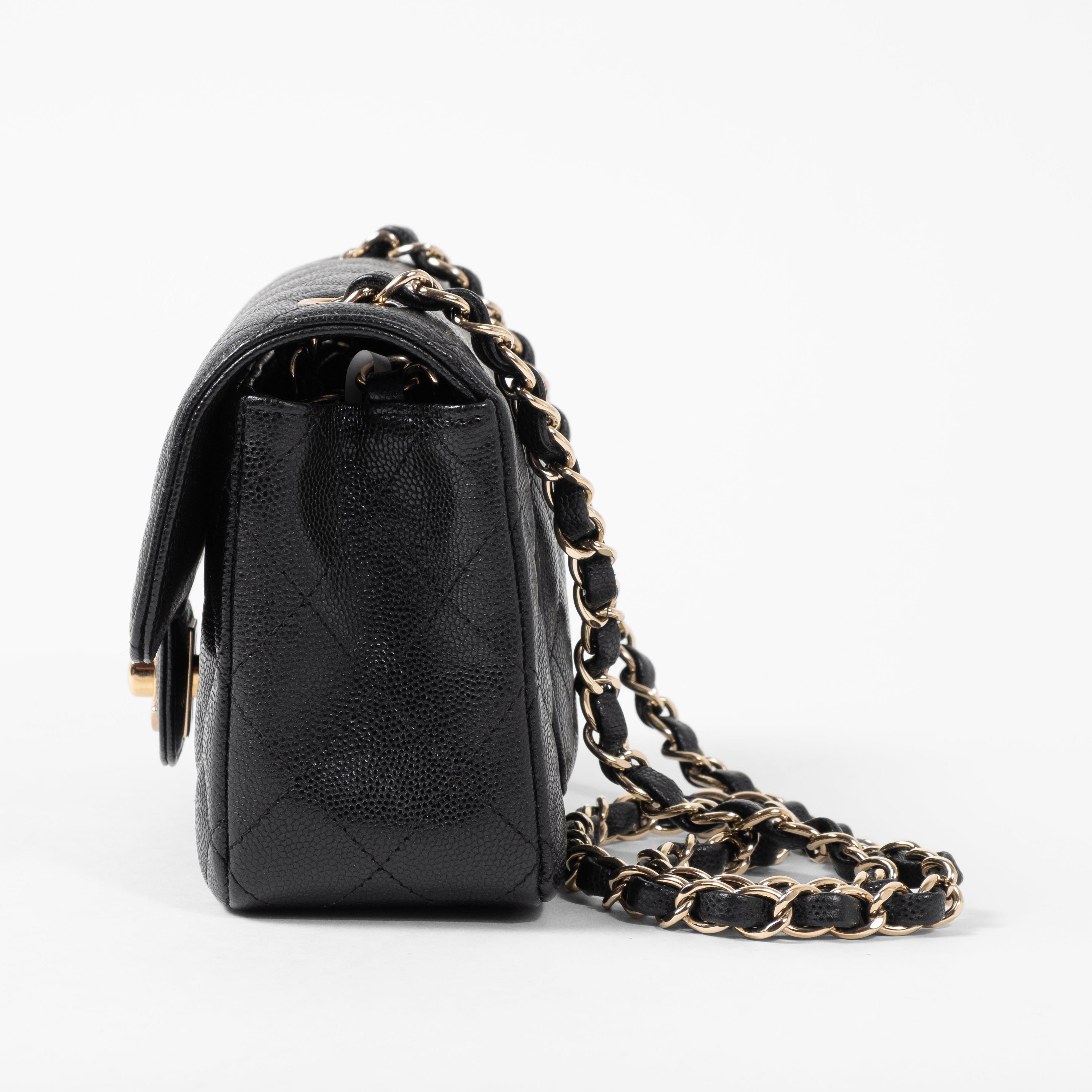 Chanel Classic Mini Rectangular Flap Black Caviar GHW