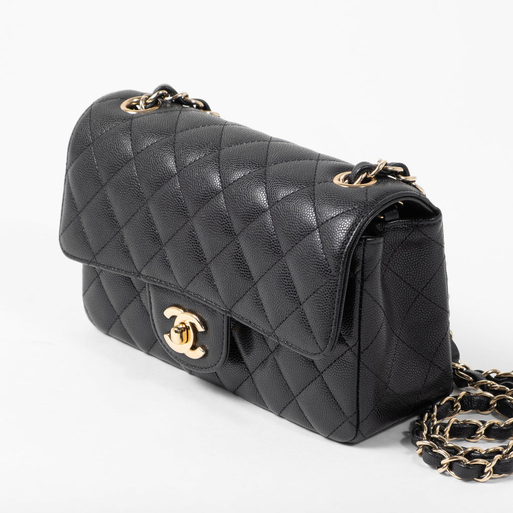 Chanel Classic Mini Rectangular Flap Black Caviar GHW