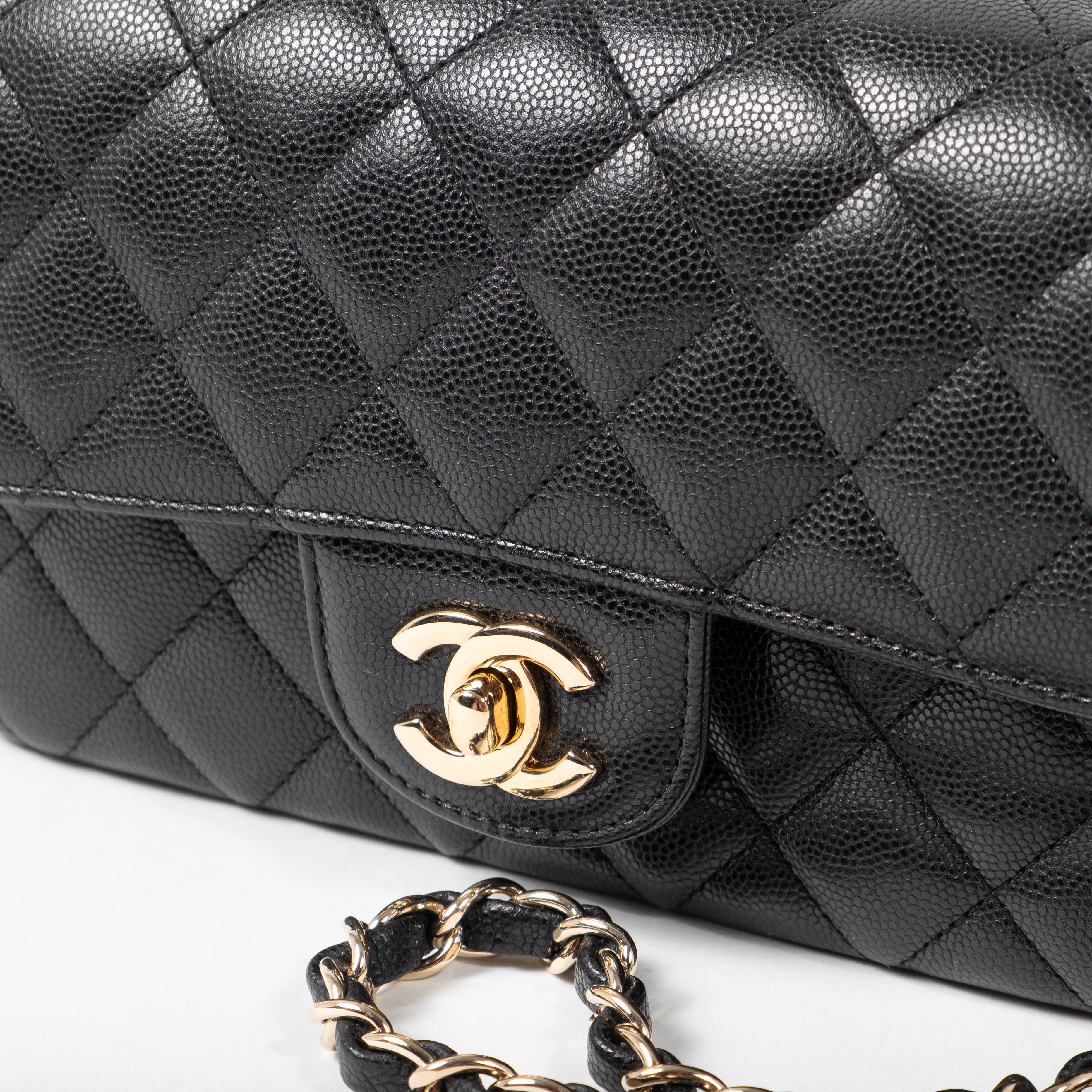 Chanel Classic Mini Rectangular Flap Black Caviar GHW