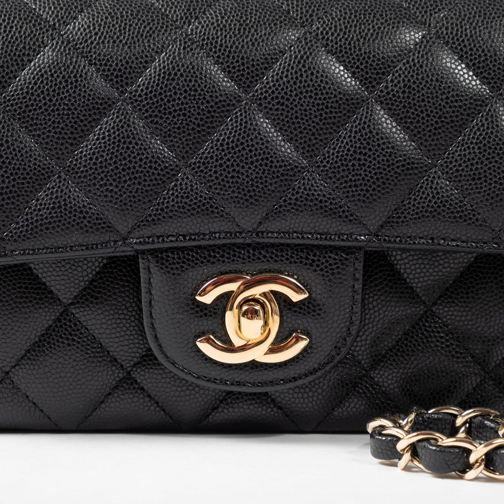 Chanel Classic Mini Rectangular Flap Black Caviar GHW