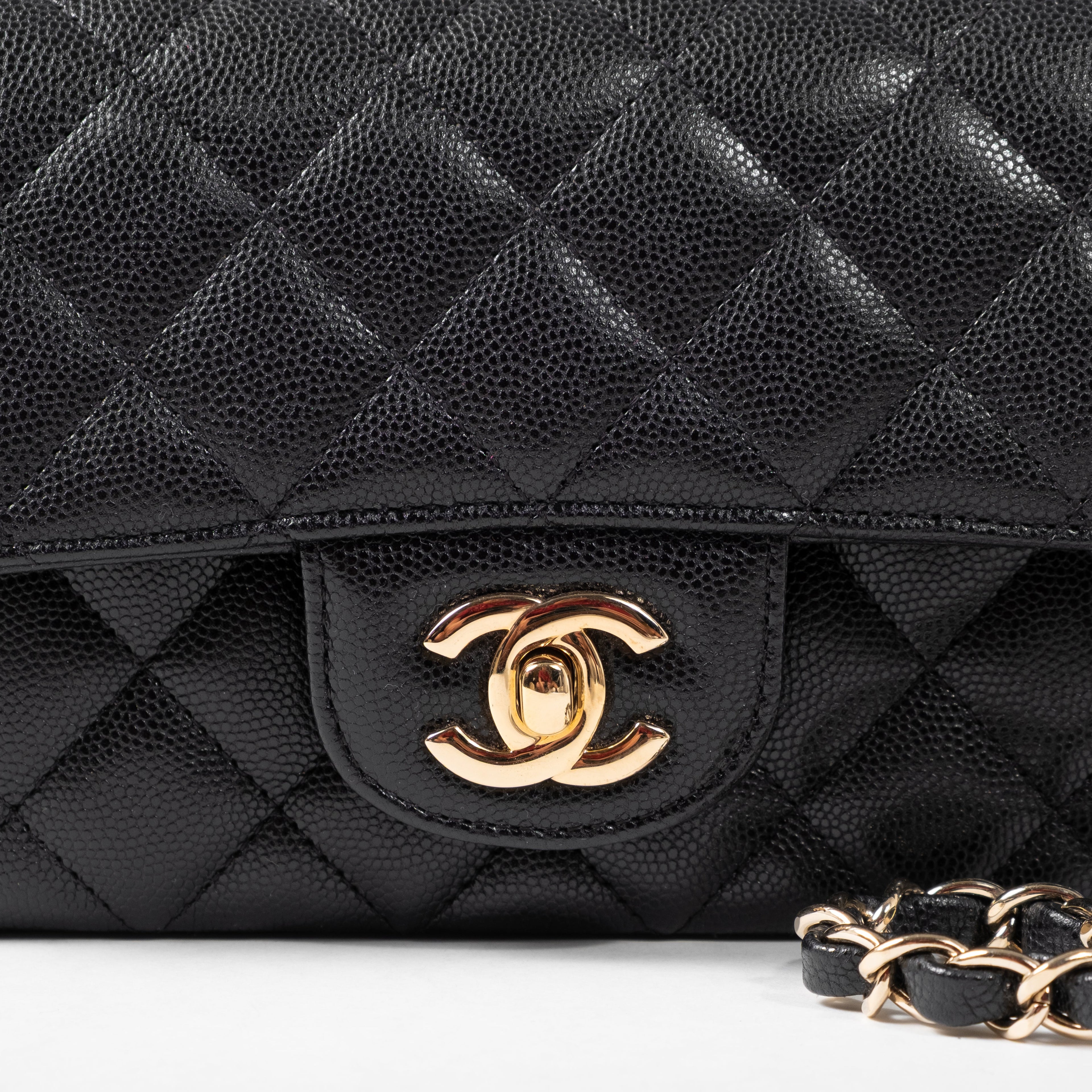 Chanel Classic Mini Rectangular Flap Black Caviar GHW