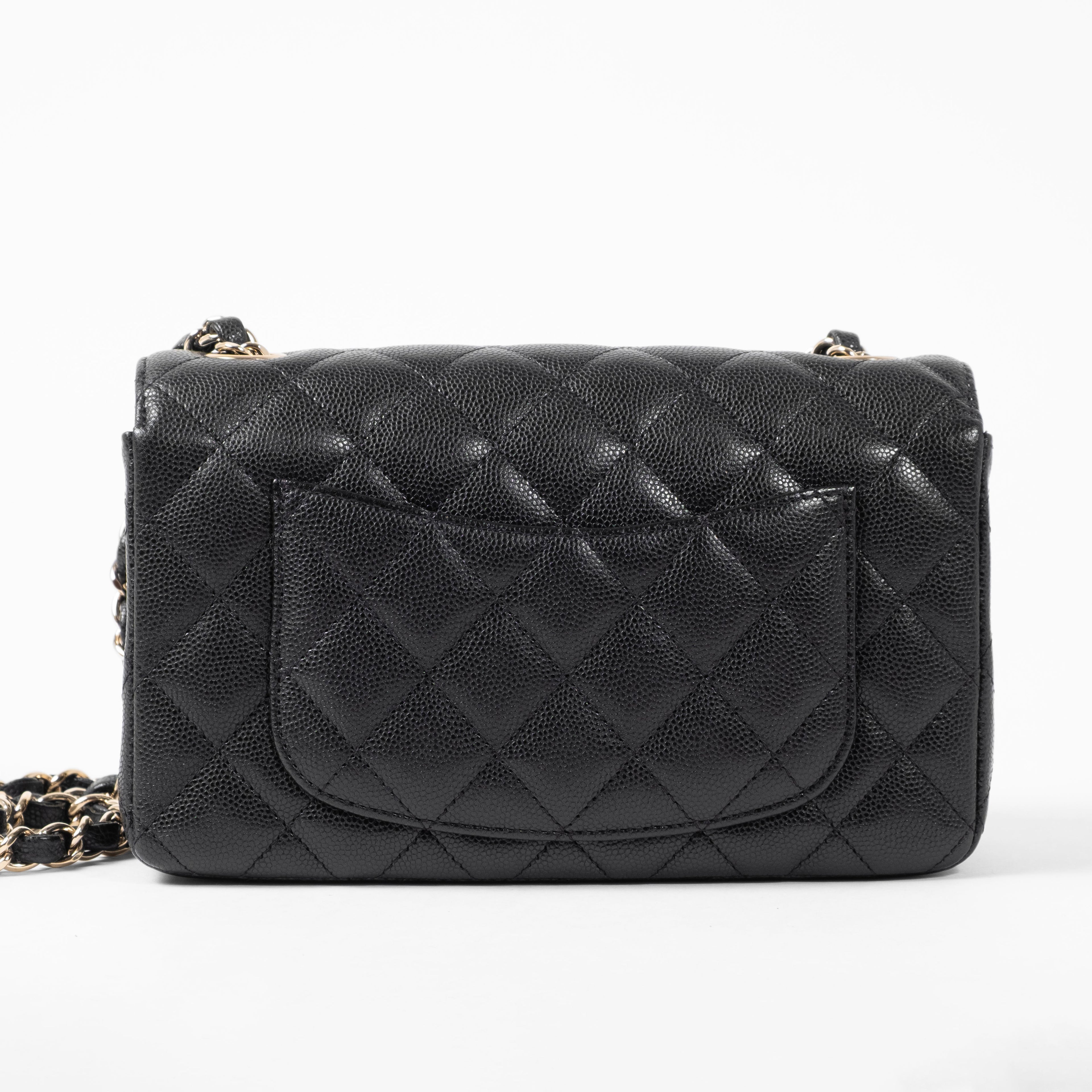 Chanel Classic Mini Rectangular Flap Black Caviar GHW