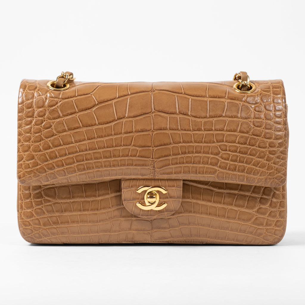 Chanel Medium Classic Flap in Crocodile Leather Gold Hardware