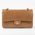 Chanel Medium Classic Flap in Crocodile Leather Gold Hardware