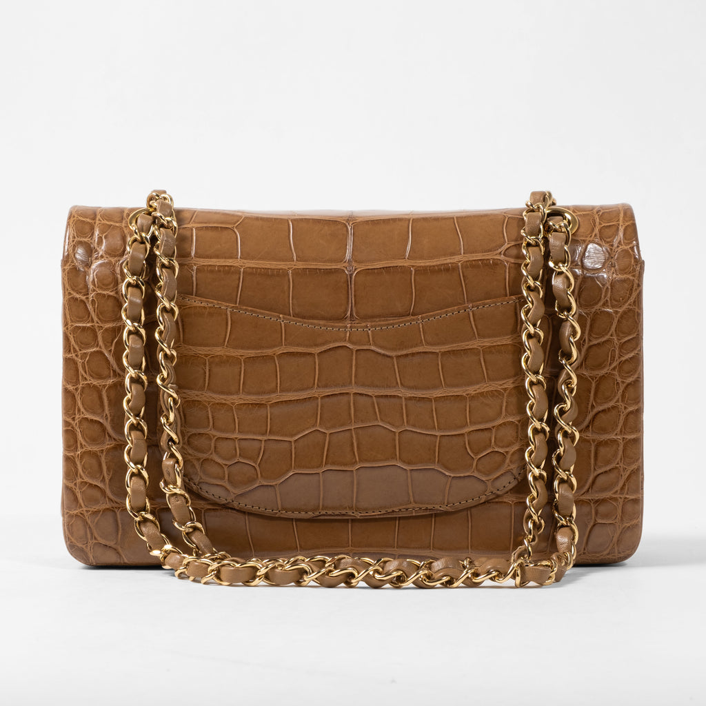 Chanel Medium Classic Flap in Crocodile Leather Gold Hardware