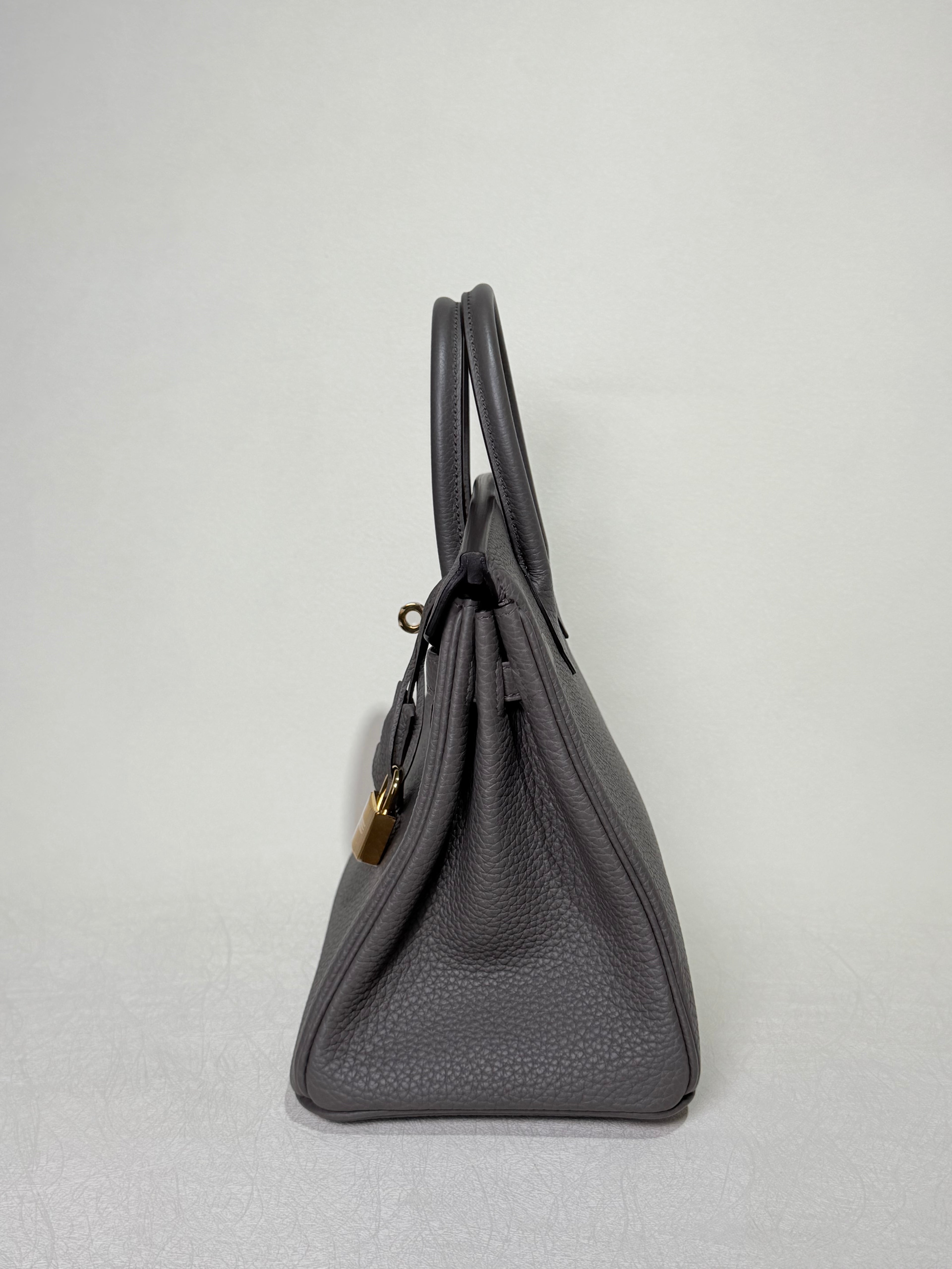 Hermès Birkin 25 Gris Etain Gold Hardware
