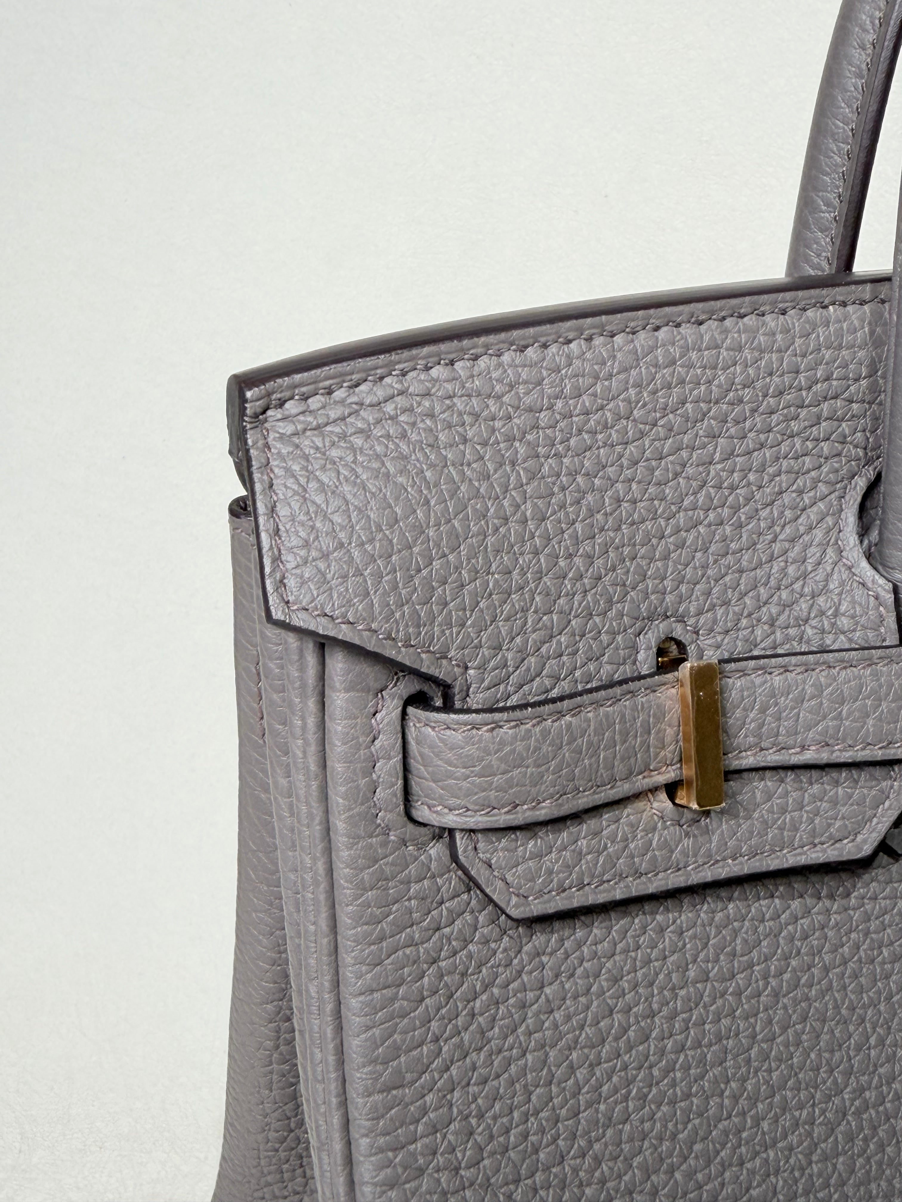 Hermès Birkin 25 Gris Etain Gold Hardware