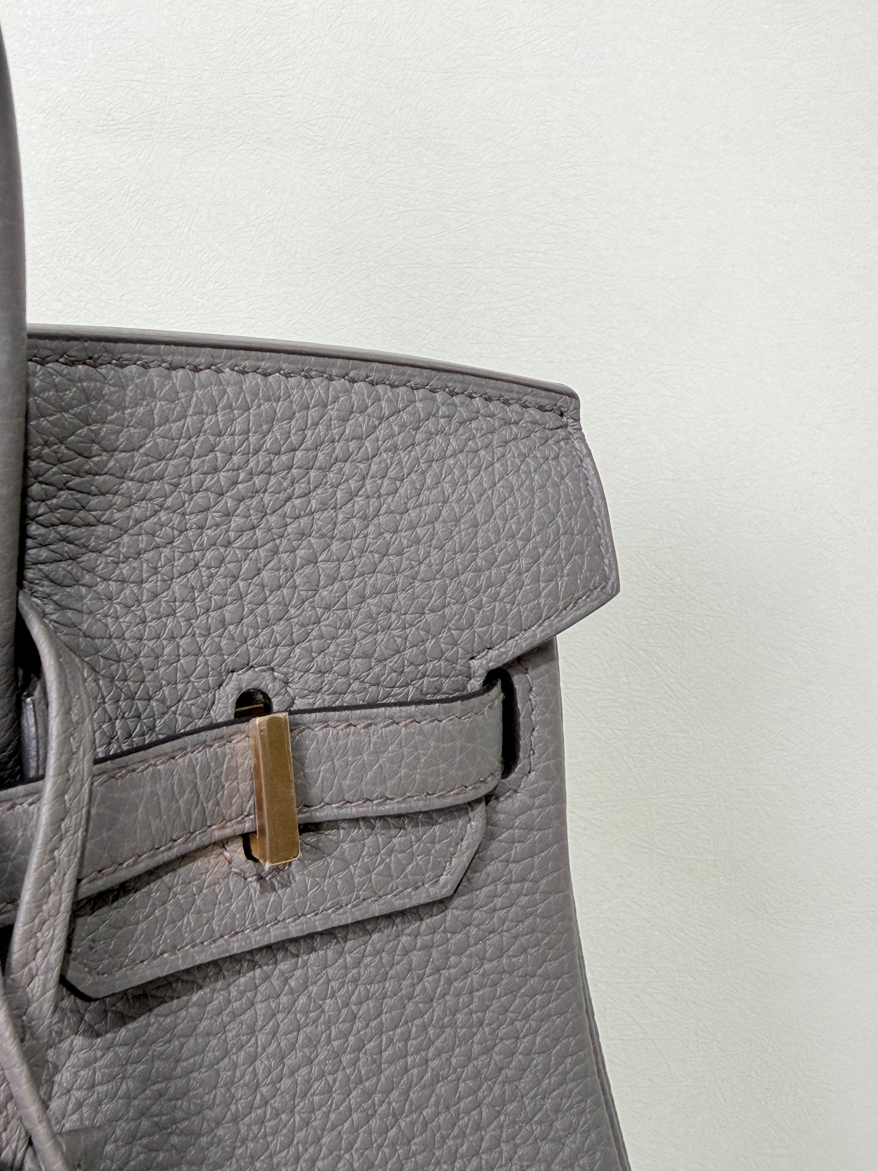 Hermès Birkin 25 Gris Etain Gold Hardware
