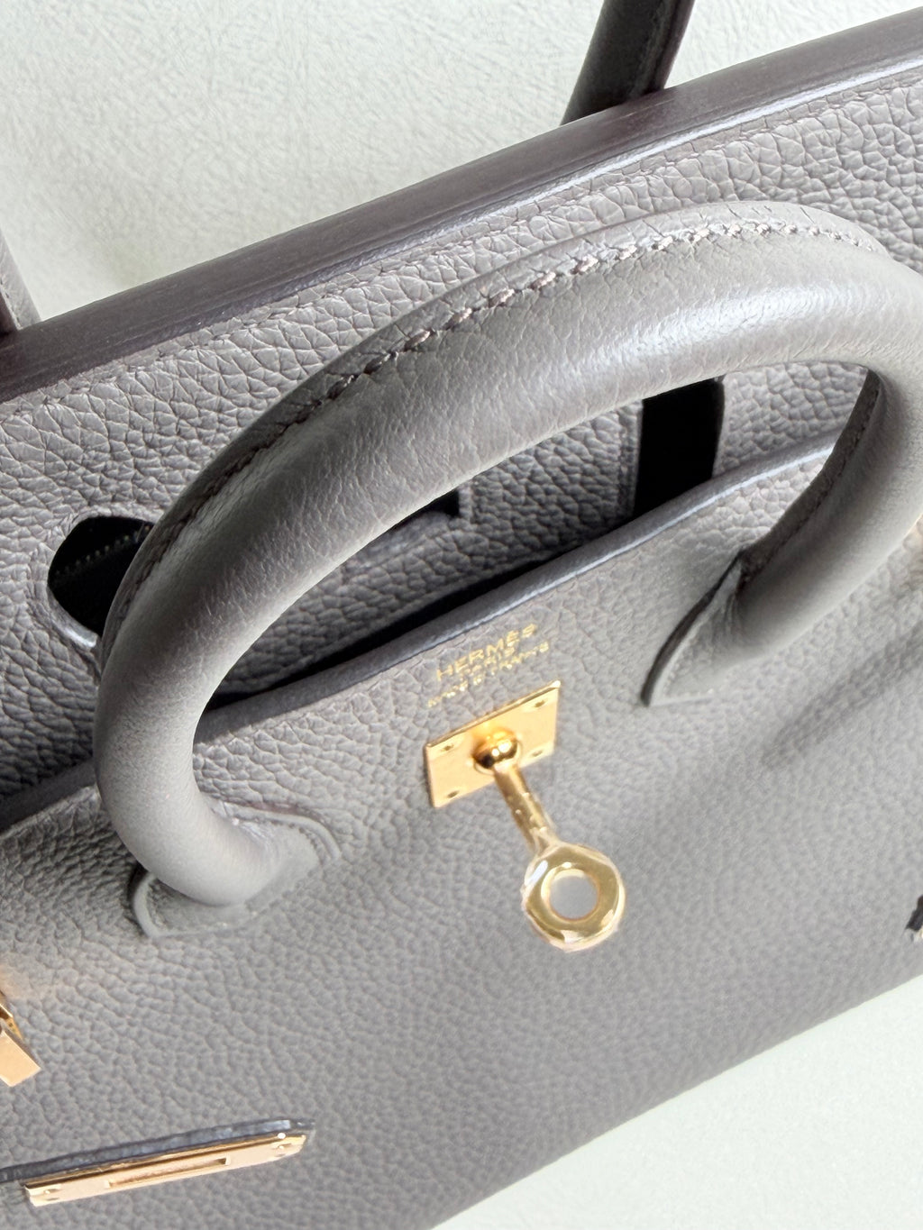 Hermès Birkin 25 Gris Etain Gold Hardware