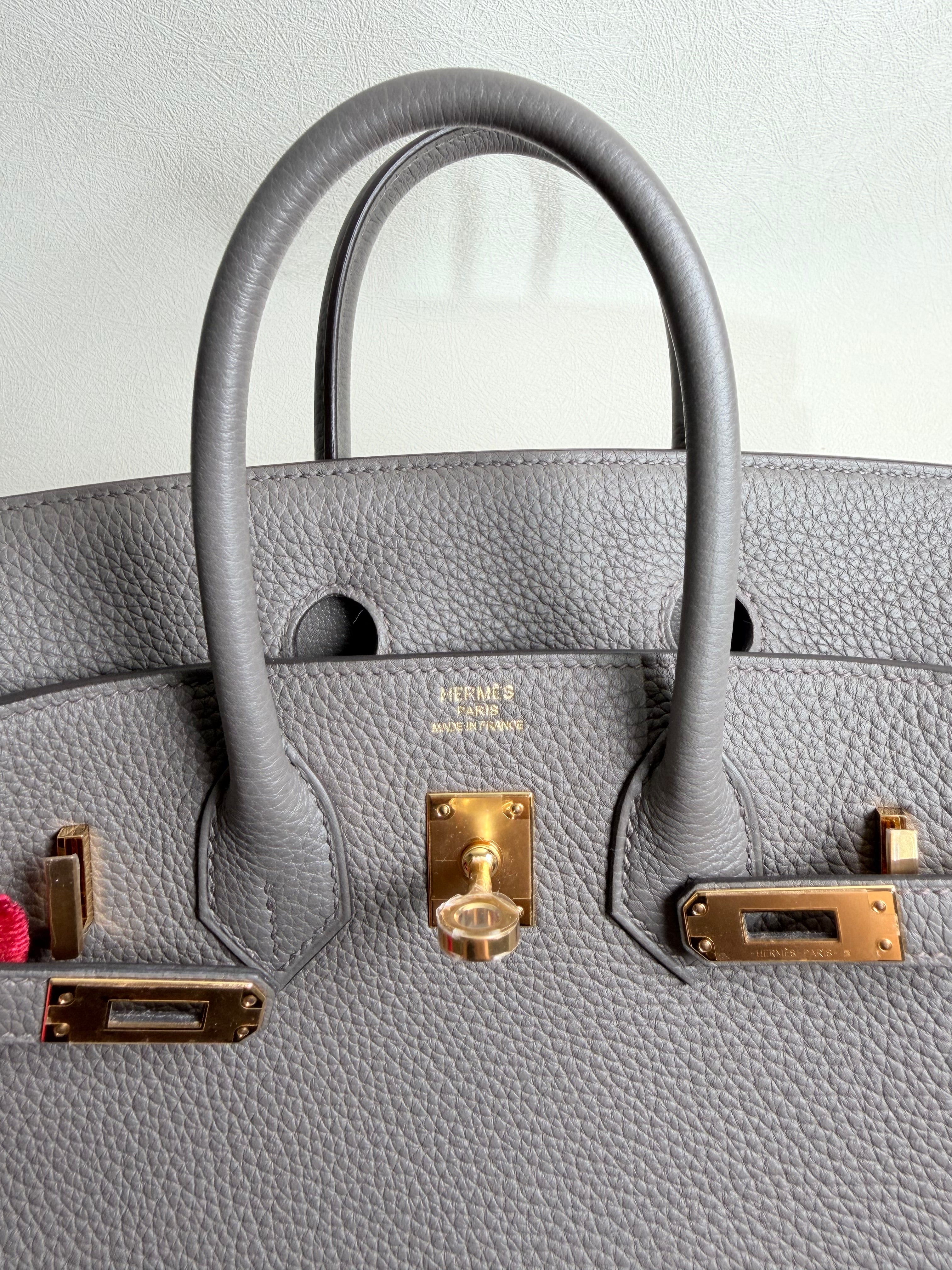 Hermès Birkin 25 Gris Etain Gold Hardware