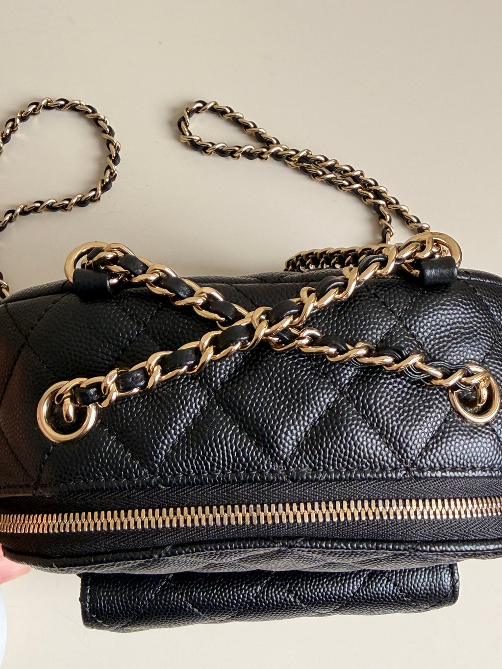 Chanel Mini Day Backpack in Black Caviar Gold Hardware