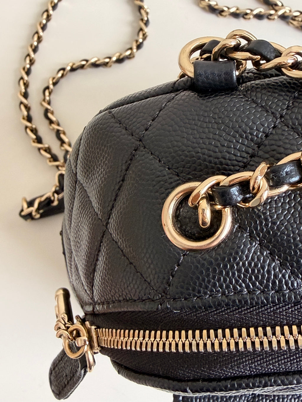 Chanel Mini Day Backpack in Black Caviar Gold Hardware