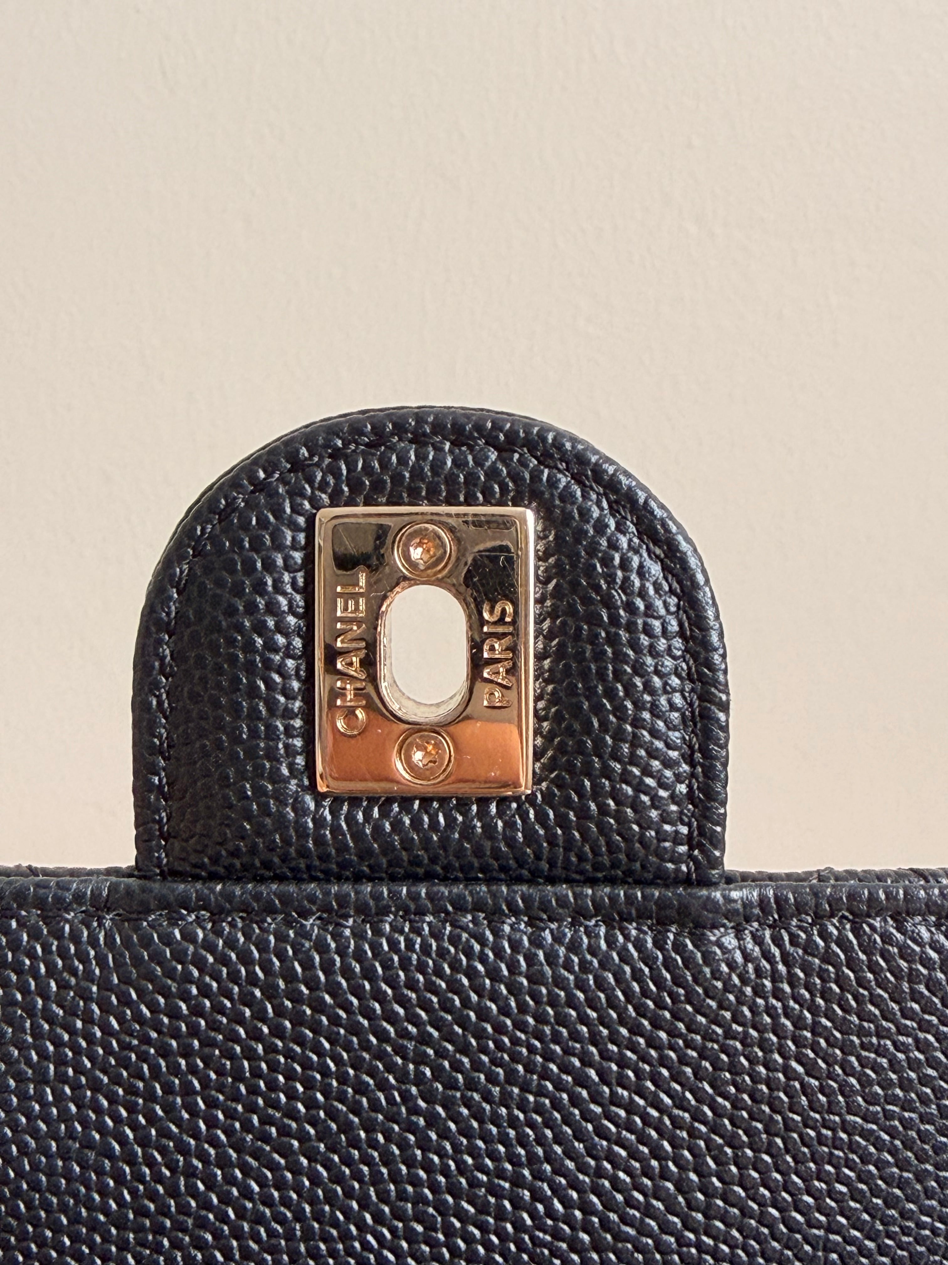 Chanel Mini Day Backpack in Black Caviar Gold Hardware