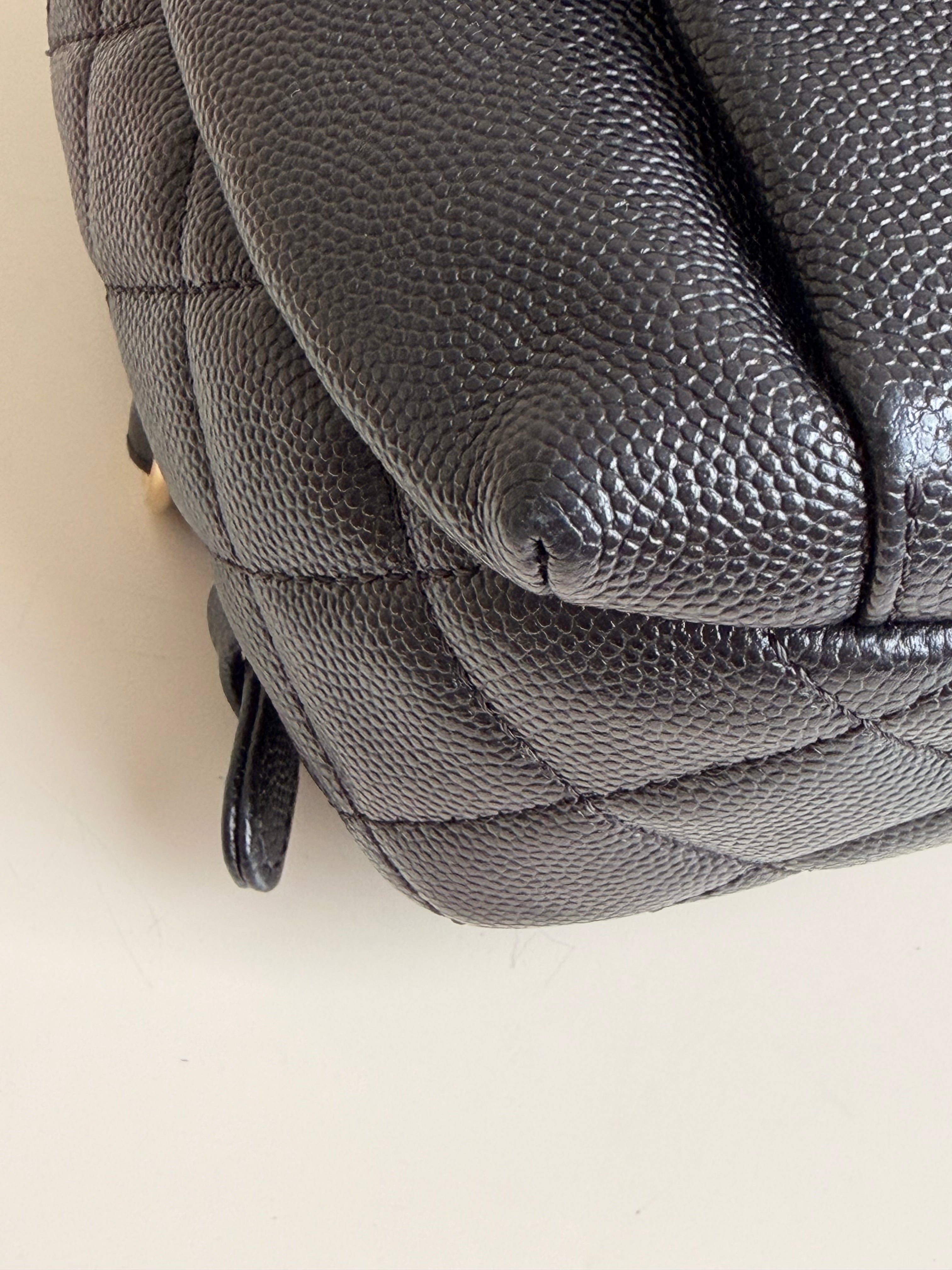 Chanel Mini Day Backpack in Black Caviar Gold Hardware