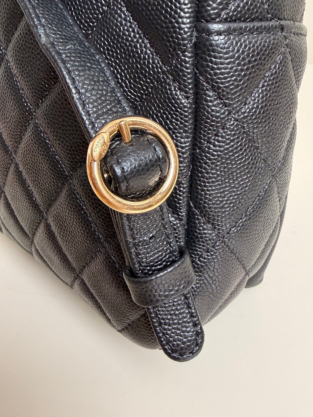 Chanel Mini Day Backpack in Black Caviar Gold Hardware