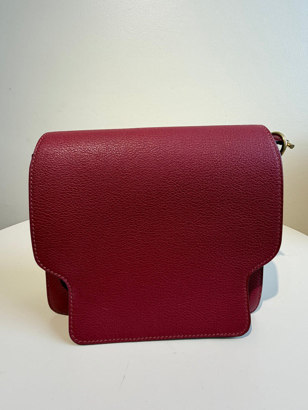 Hermès Mini Roulis in Rouge Grenat Gold Hardware