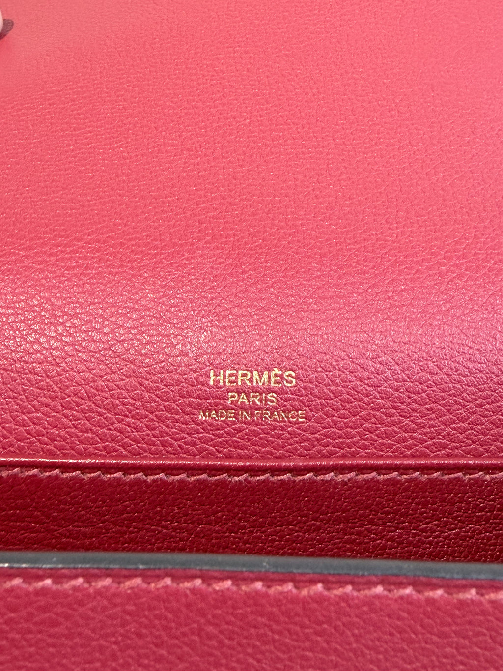 Hermès Mini Roulis in Rouge Grenat Gold Hardware